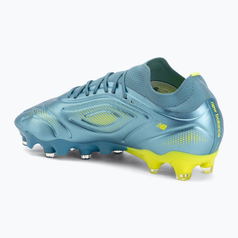 Football boots New Balance Tekela Team Low V5 FG metallic blue/alkaline green/team navy 3