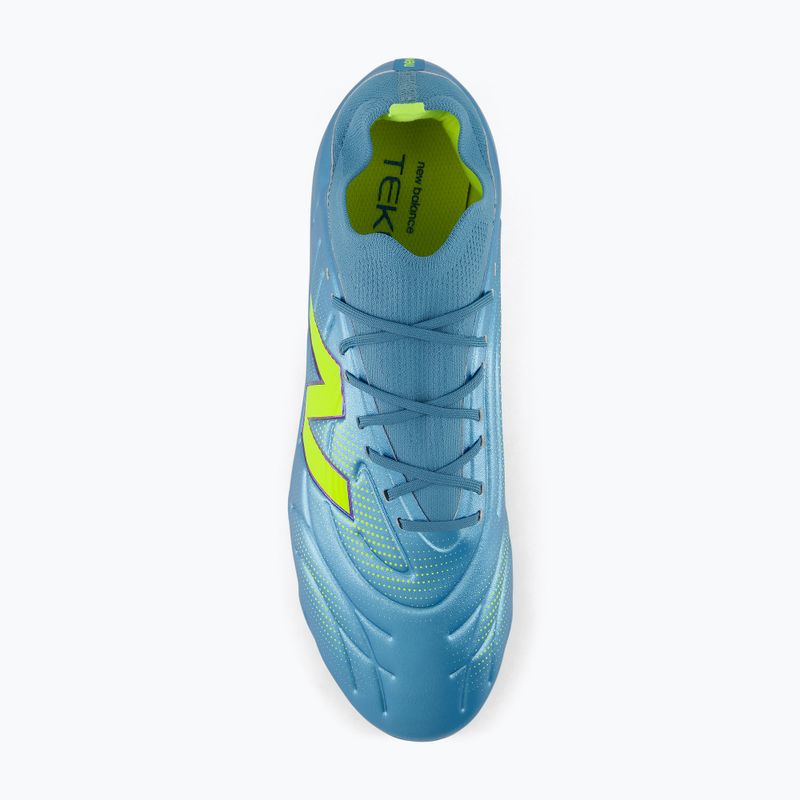Football boots New Balance Tekela Team Low V5 FG metallic blue/alkaline green/team navy 5