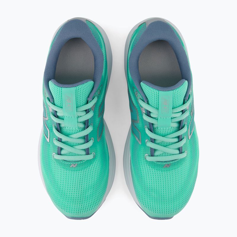 Women's running shoes New Balance 411's V4 bright mint/zinc blue/silver metallic 5