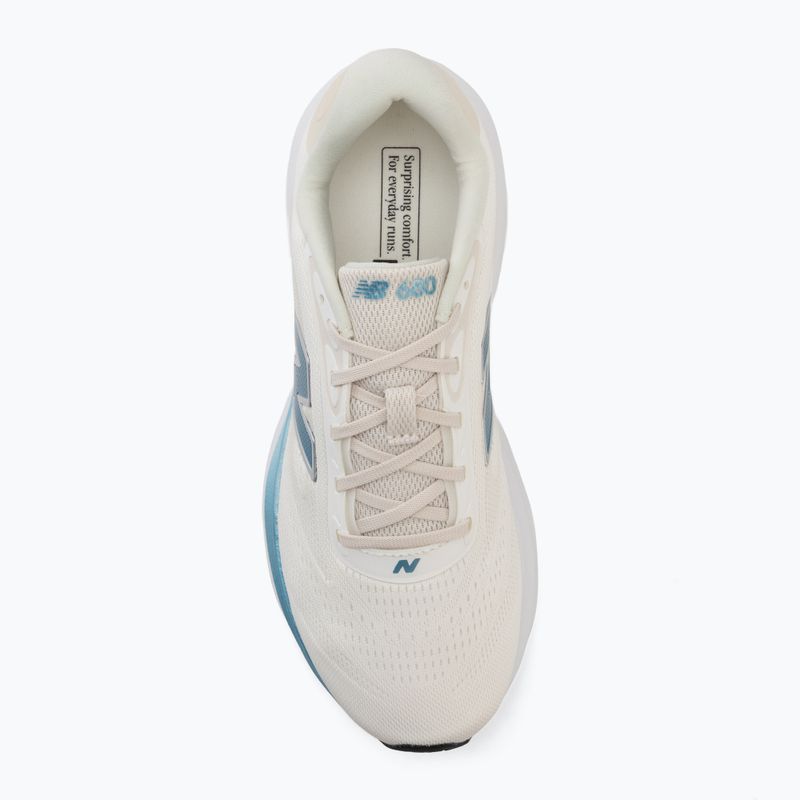 Women's running shoes New Balance Fresh Foam 680's V9 sea salt/altitude metallic/white 5