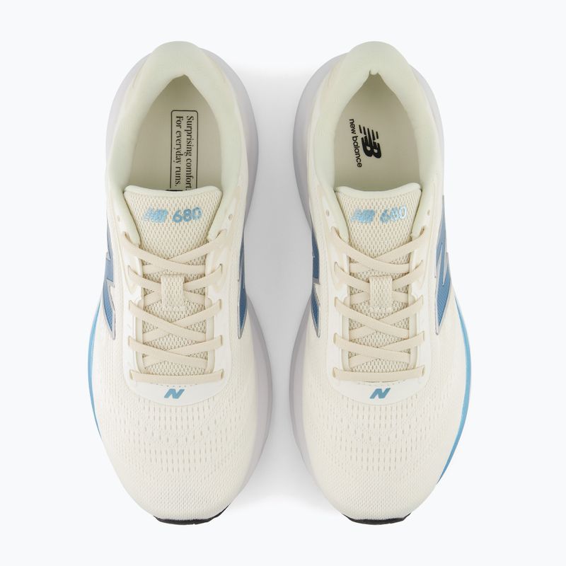 Women's running shoes New Balance Fresh Foam 680's V9 sea salt/altitude metallic/white 5