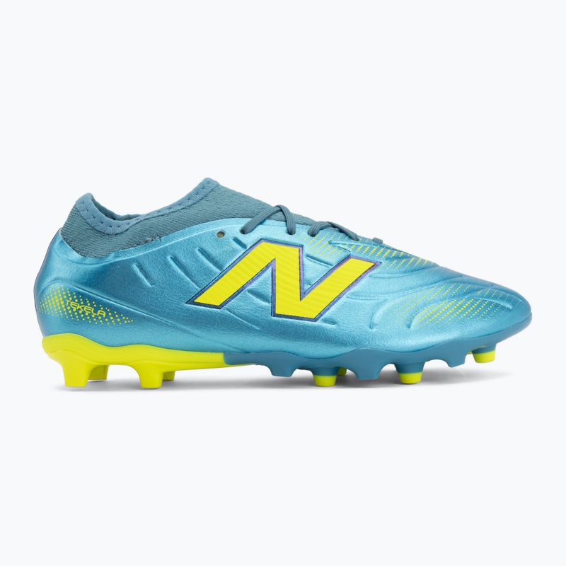 Children's football boots New Balance Tekela Team V5 FG metallic blue/alkaline green 2