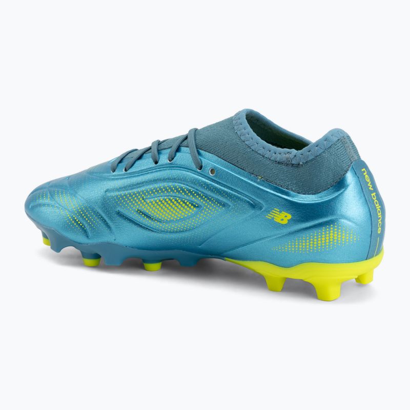 Children's football boots New Balance Tekela Team V5 FG metallic blue/alkaline green 3
