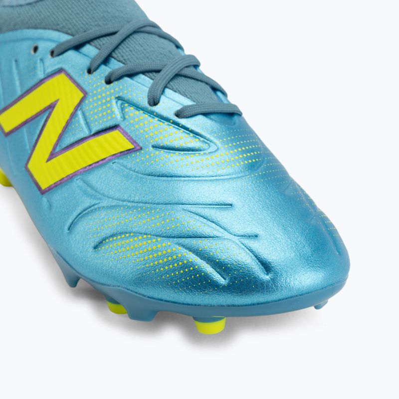 Children's football boots New Balance Tekela Team V5 FG metallic blue/alkaline green 7