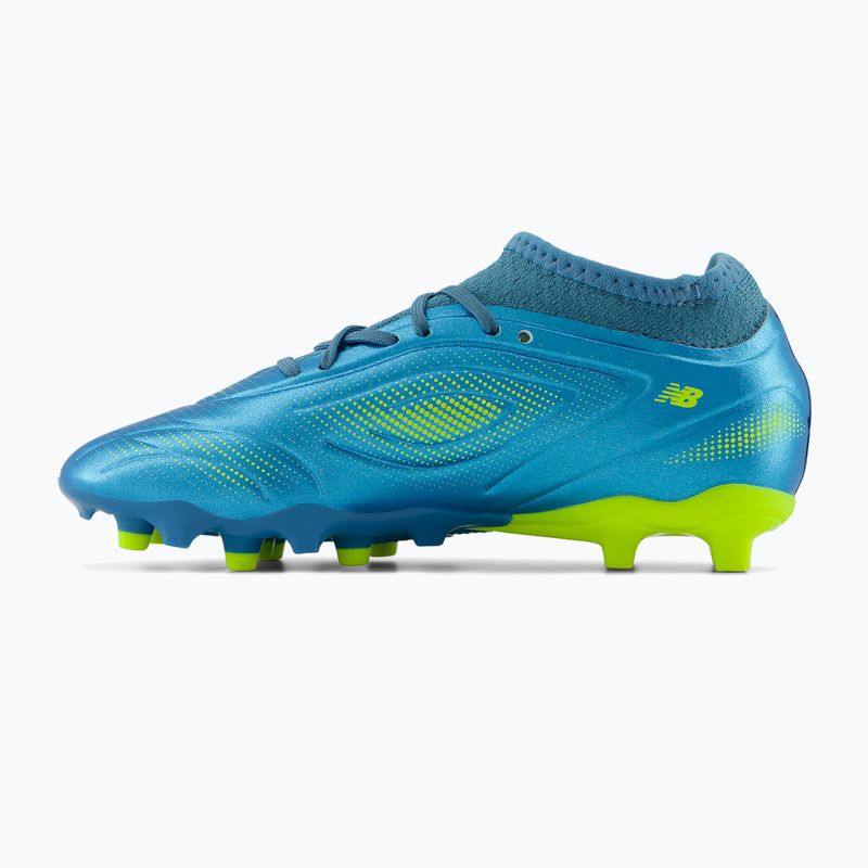 Children's football boots New Balance Tekela Team V5 FG metallic blue/alkaline green 3