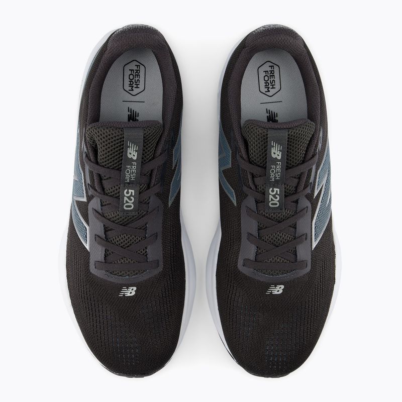 Men's running shoes New Balance Fresh Foam 520's V9 black/shadow blue/dark silver metallic 7