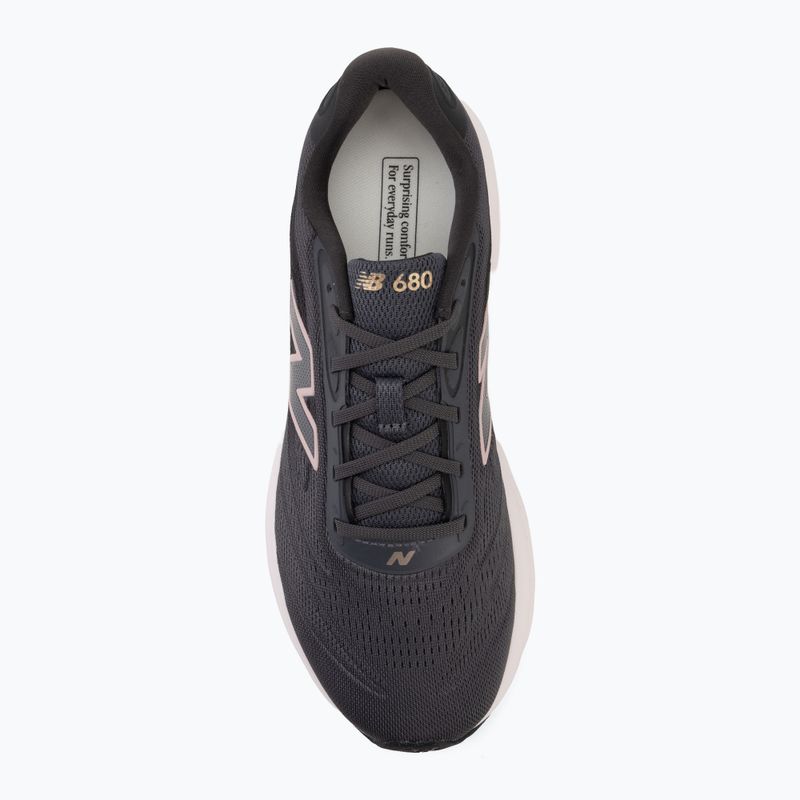 Women's running shoes New Balance Fresh Foam 680's V9 black cement/pink salt 5
