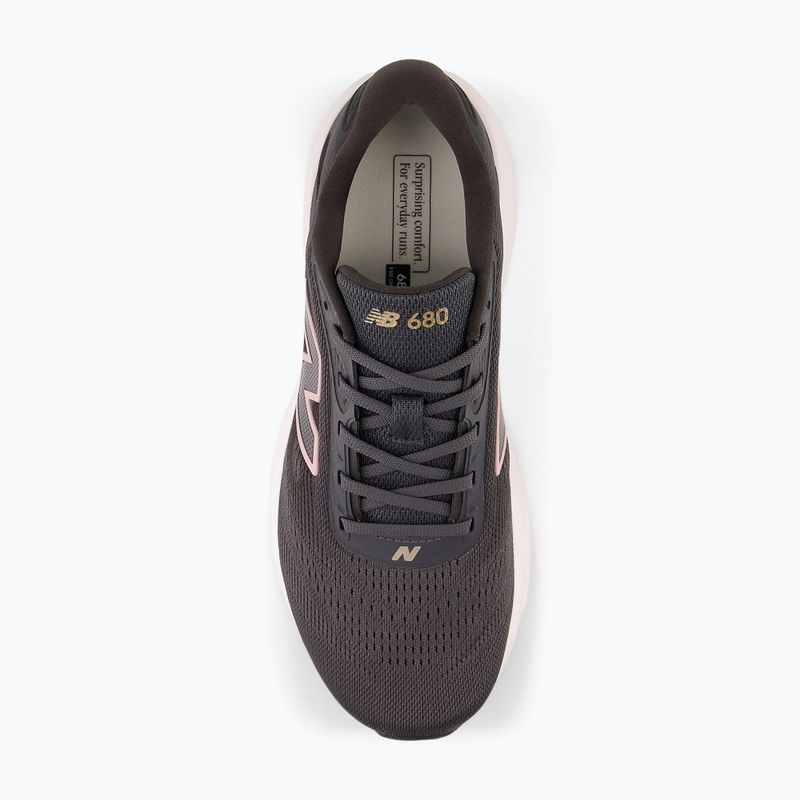Women's running shoes New Balance Fresh Foam 680's V9 black cement/pink salt 5