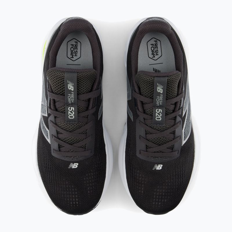 Women's running shoes New Balance Fresh Foam 520's V9 black cement/dark silver metallic/pink salt 5