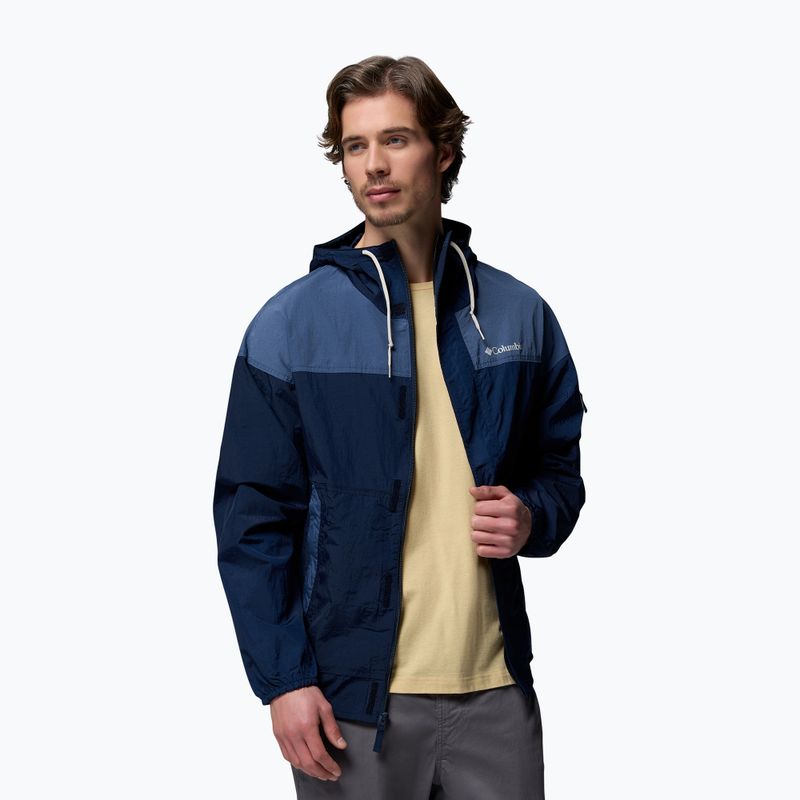 Men's softshell jacket Columbia Challenger II Windbreaker collegiate navy/dark mountain 5