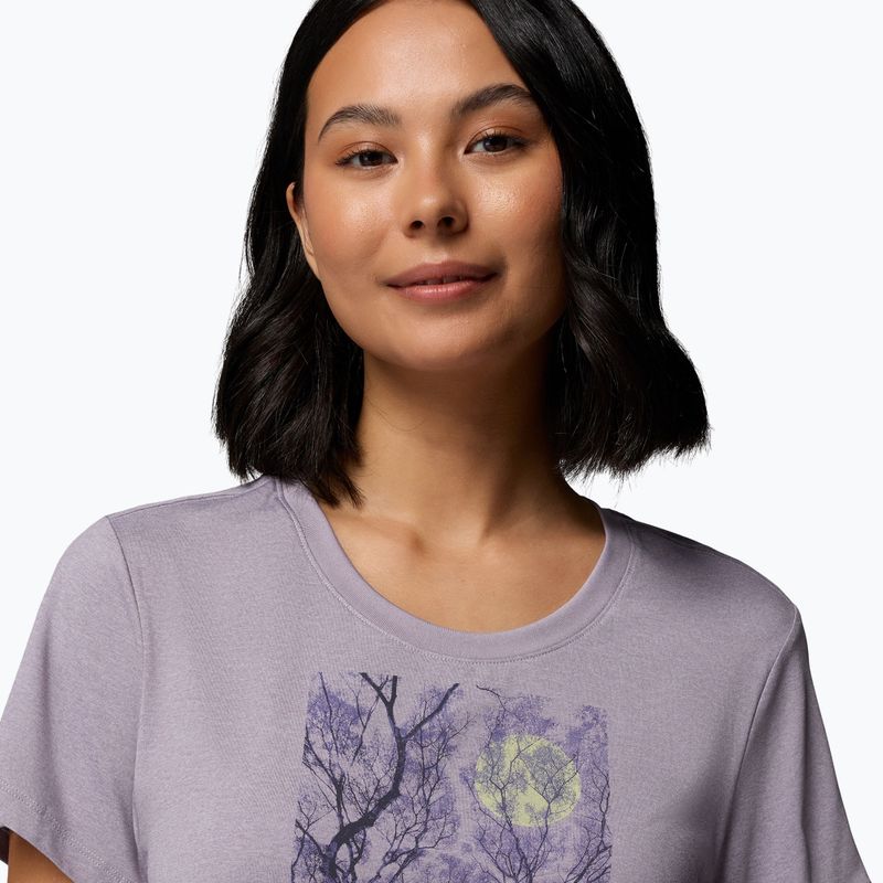 Women's T-shirt Columbia Parsons Point Scoop Tee lavender pearl heather/canopy view 5