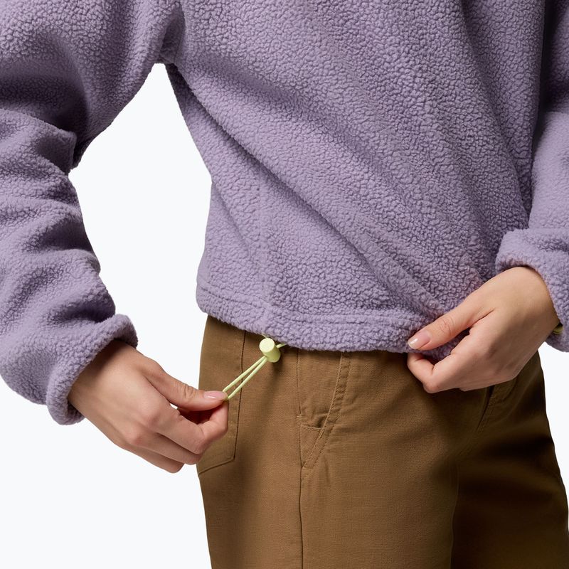 Women's fleece sweatshirt Columbia Helvetia II Cropped Half Snap Fleece shale purple/lavender haze/citron haz 6