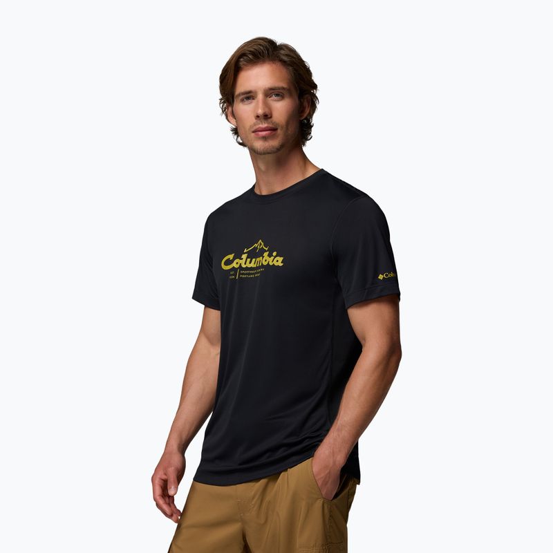 Men's T-shirt Columbia Zero Rules Light Graphic Crew black/scripted peaks 4