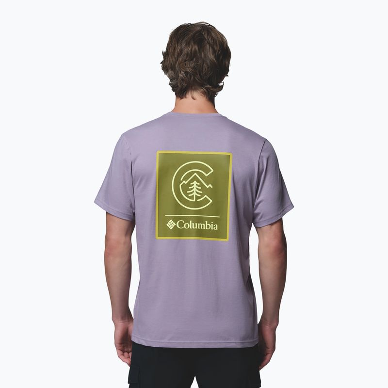 Men's T-shirt Columbia CSC Basic Logo Back Tee shale purple/linework c badge 2