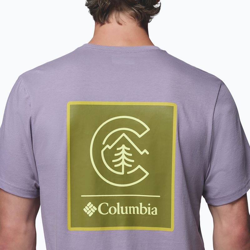 Men's T-shirt Columbia CSC Basic Logo Back Tee shale purple/linework c badge 6