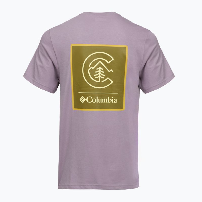 Men's T-shirt Columbia CSC Basic Logo Back Tee shale purple/linework c badge 2