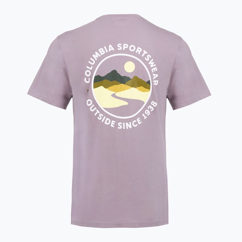 Men's T-shirt Columbia CSC Outdoor Back Graphic shale purple/scoped view 2