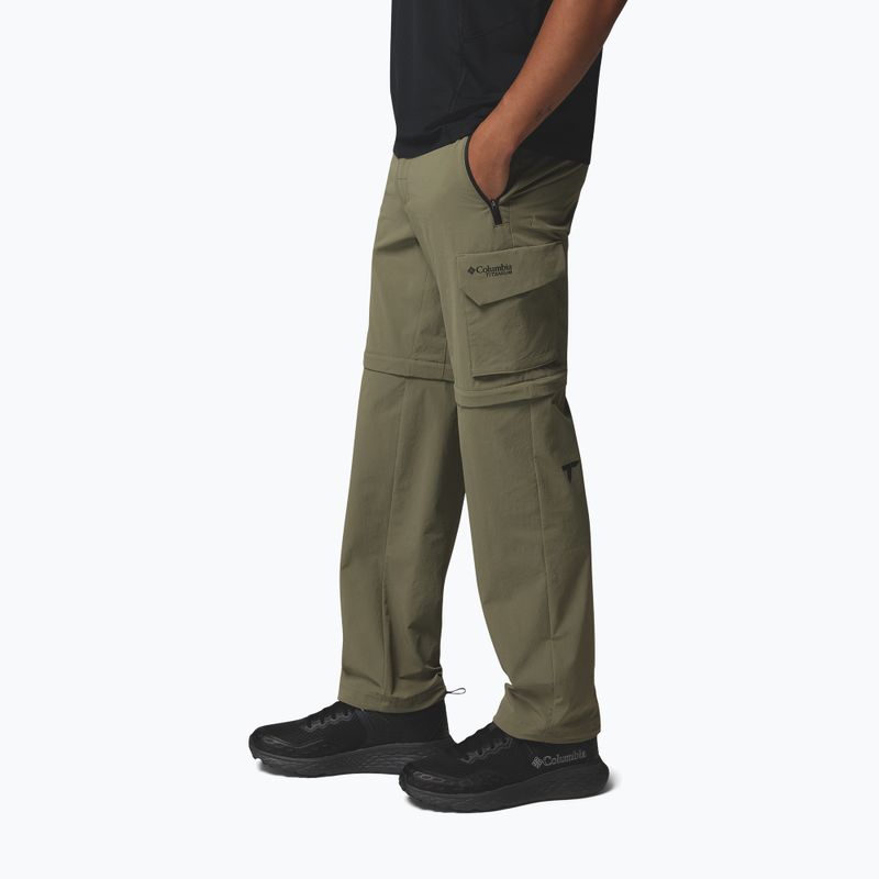 Men's trekking trousers Columbia Silver Ridge Elite Convertible stone green 4