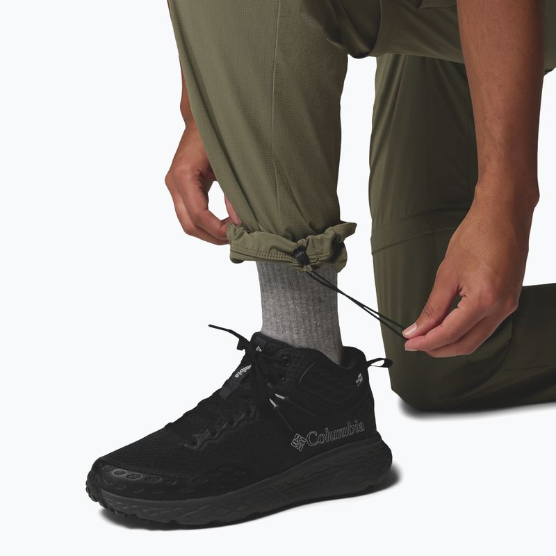 Men's trekking trousers Columbia Silver Ridge Elite Convertible stone green 9