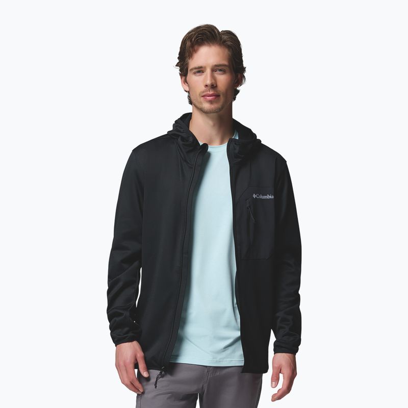 Men's trekking sweatshirt Columbia Tall Heights Hdd Grid Fleece Full Zip black 5