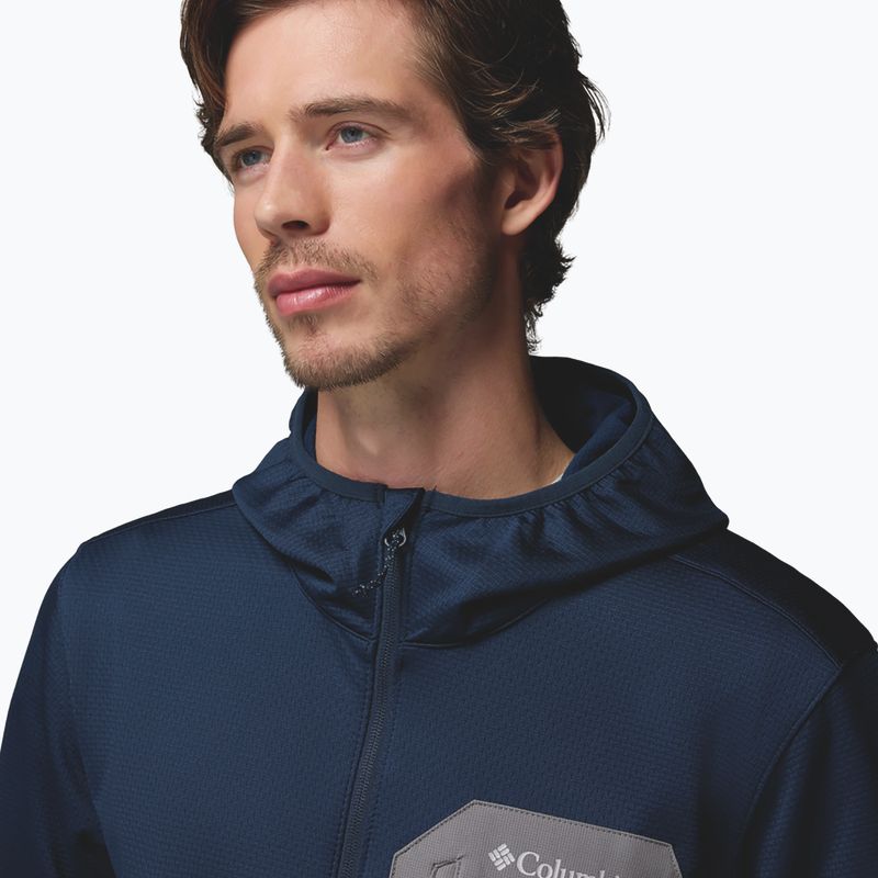 Men's trekking sweatshirt Columbia Tall Heights Hdd Grid Fleece Full Zip collegiate navy/city grey 8