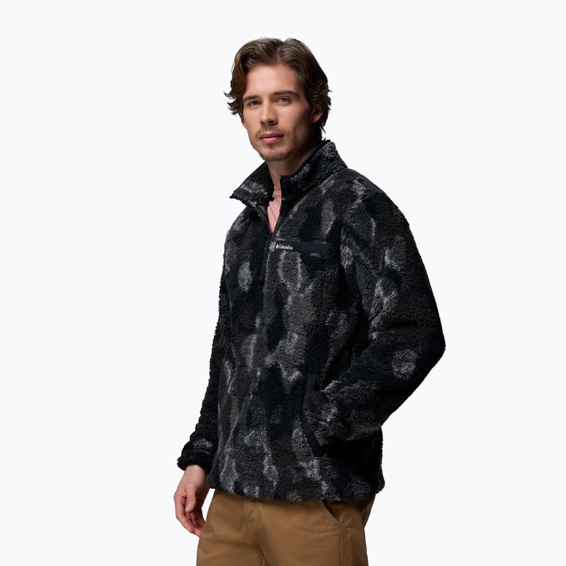 Men's sweatshirt Columbia Rugged Ridge High Pile Half Zip black treebark 4