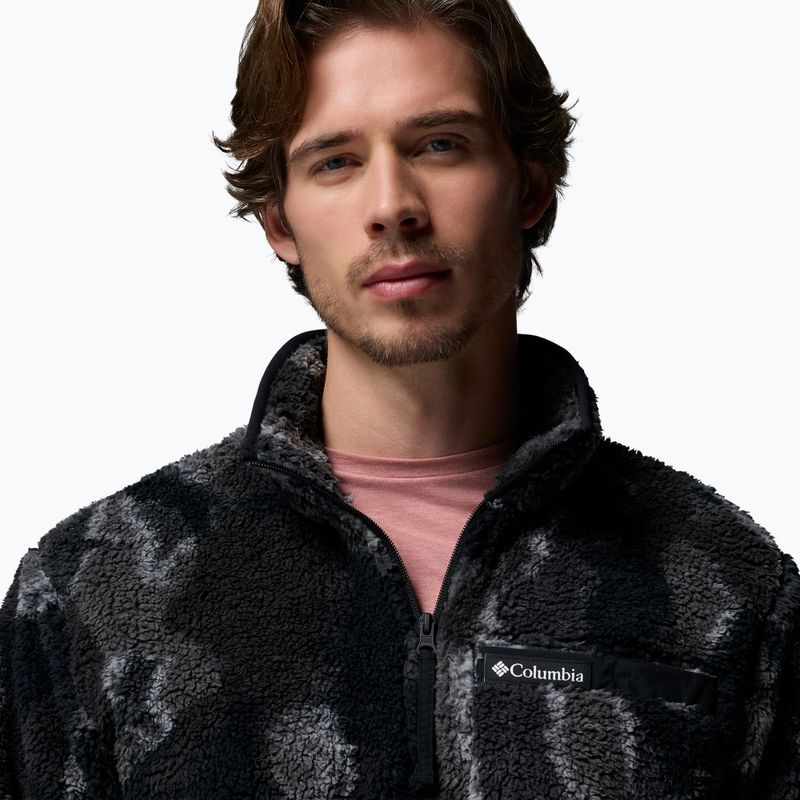 Men's sweatshirt Columbia Rugged Ridge High Pile Half Zip black treebark 5