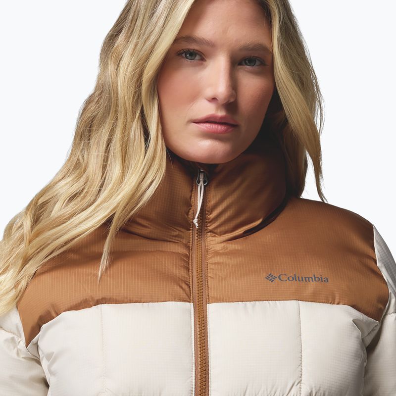 Women's insulated jacket Columbia Puffect III Cropped dark stone/camel brown 6