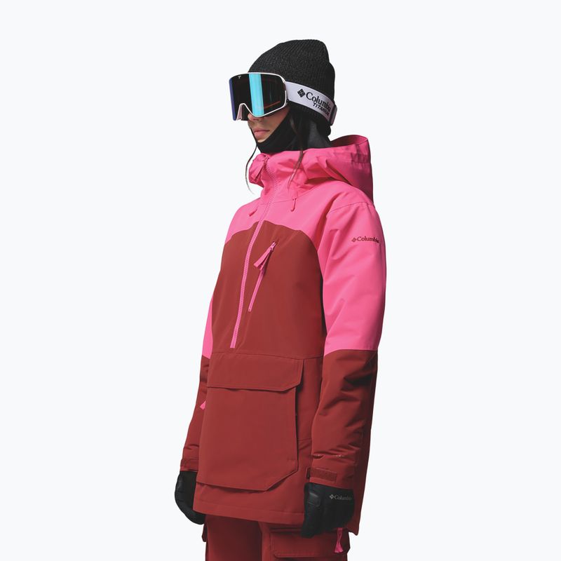 Women's snowboard jacket Columbia Coreshot Anorak red oxide/nico 4