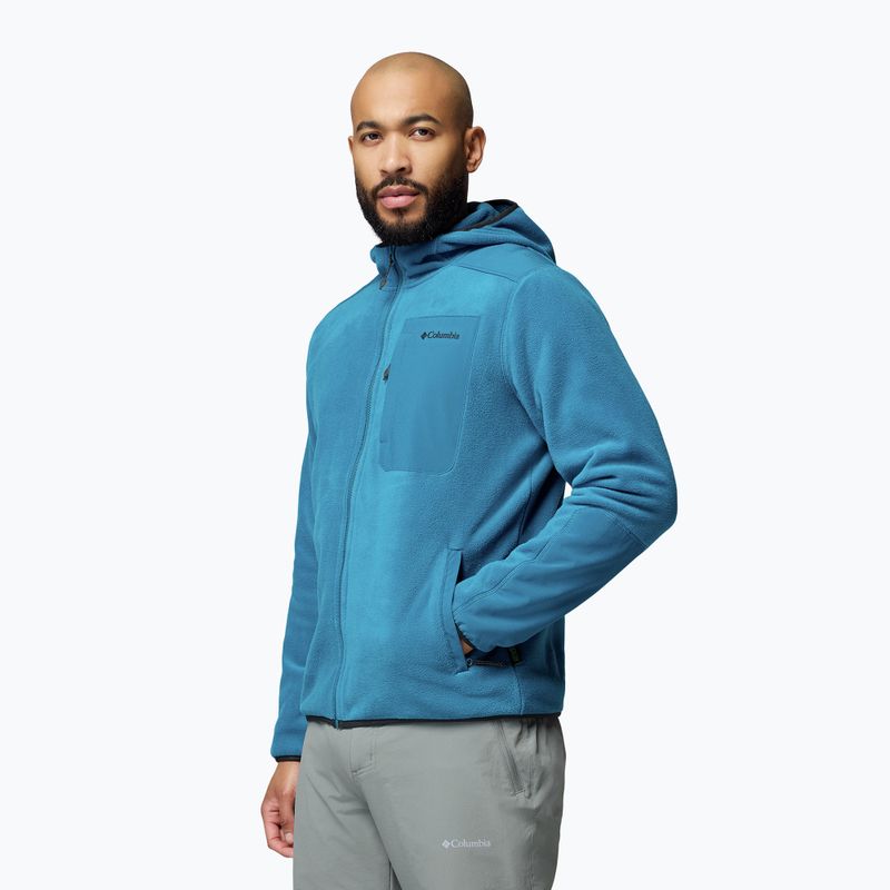 Men's fleece sweatshirt Columbia Pacific Arch 200 Hooded FZ Fleece Phoenix Blue 4