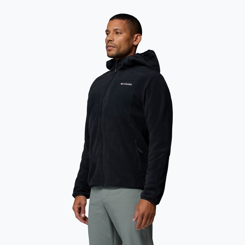 Men's fleece sweatshirt Columbia Pacific Arch 200 Hooded FZ Fleece Black 4