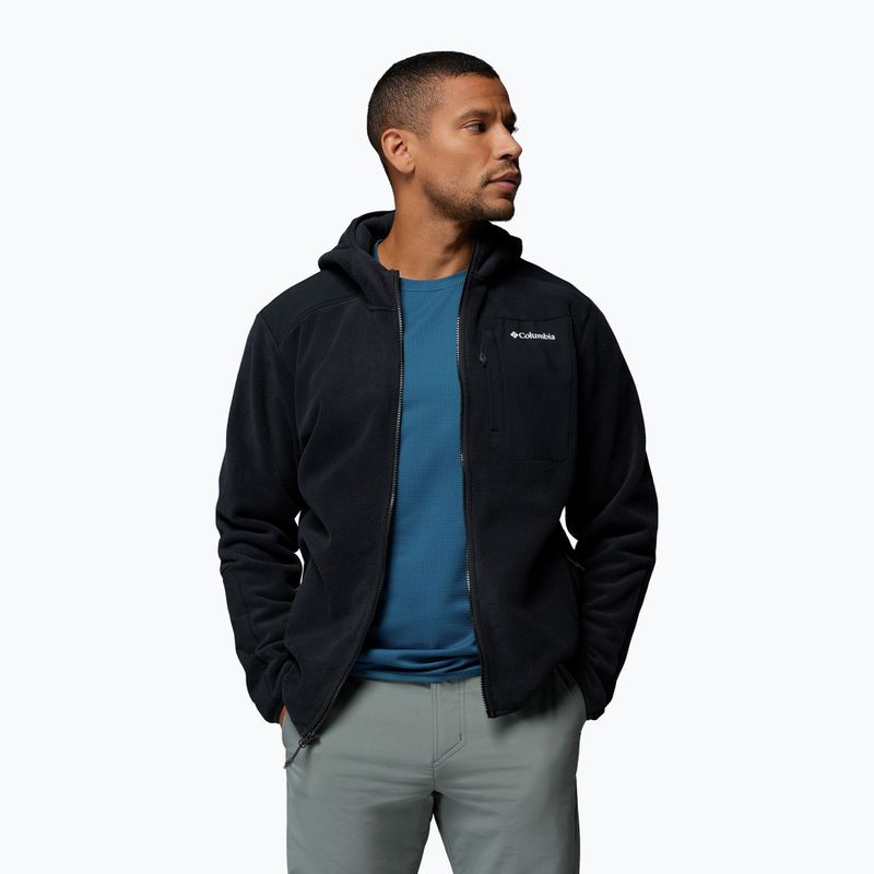 Men's fleece sweatshirt Columbia Pacific Arch 200 Hooded FZ Fleece Black 5