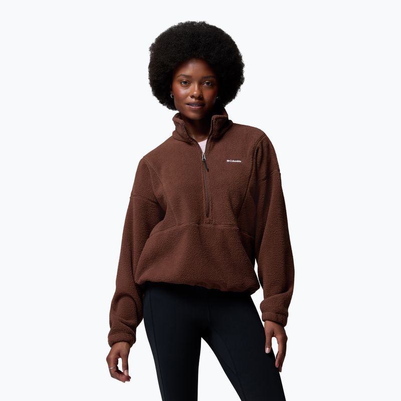 Women's fleece sweatshirt Columbia Timber Meadow MTR Fleece HZ tobacco