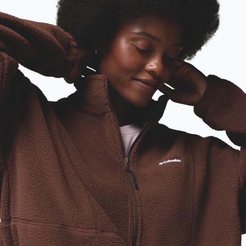 Women's fleece sweatshirt Columbia Timber Meadow MTR Fleece HZ tobacco 5
