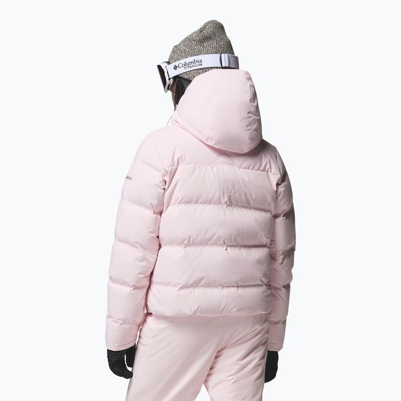 Women's ski jacket Columbia Roffe Ridge Down Heat Seal powder pink 3