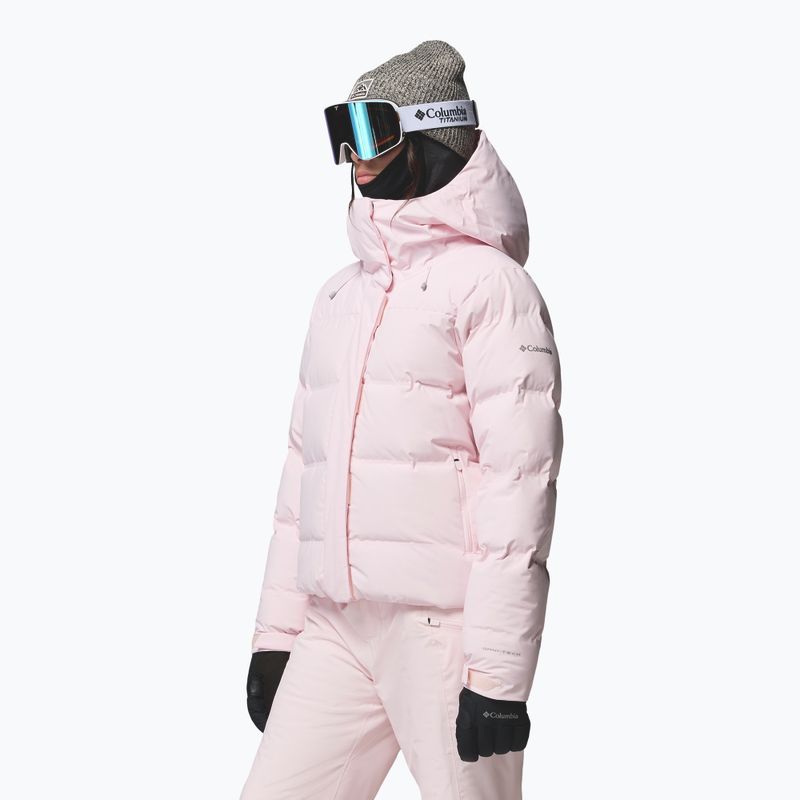 Women's ski jacket Columbia Roffe Ridge Down Heat Seal powder pink 4