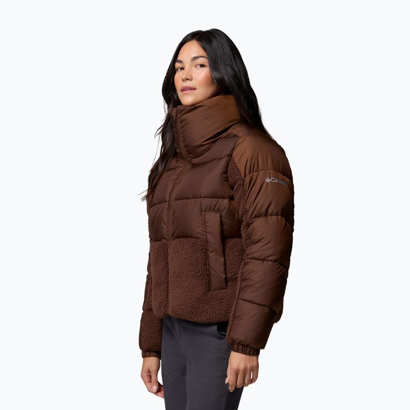 Women's hybrid jacket Columbia Leadbetter Point II Sherpa Hybrid tobacco 4