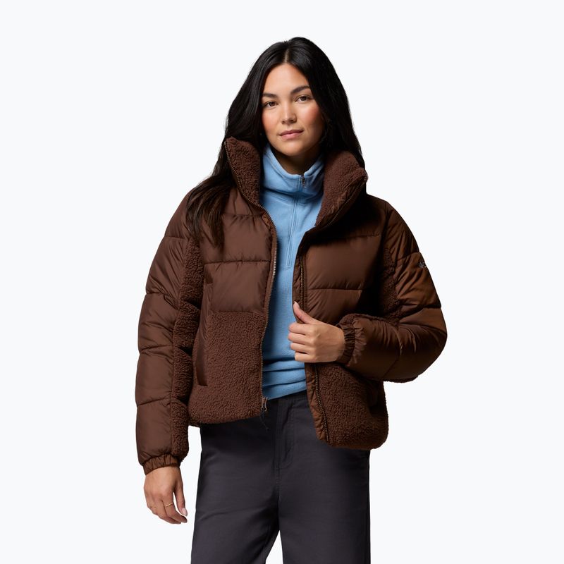Women's hybrid jacket Columbia Leadbetter Point II Sherpa Hybrid tobacco 5