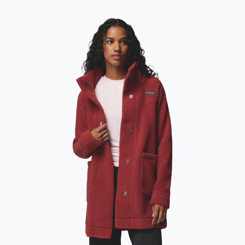 Women's fleece sweatshirt Columbia Panorama Long red oxide 4