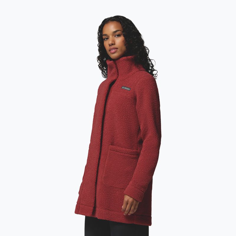 Women's fleece sweatshirt Columbia Panorama Long red oxide 5