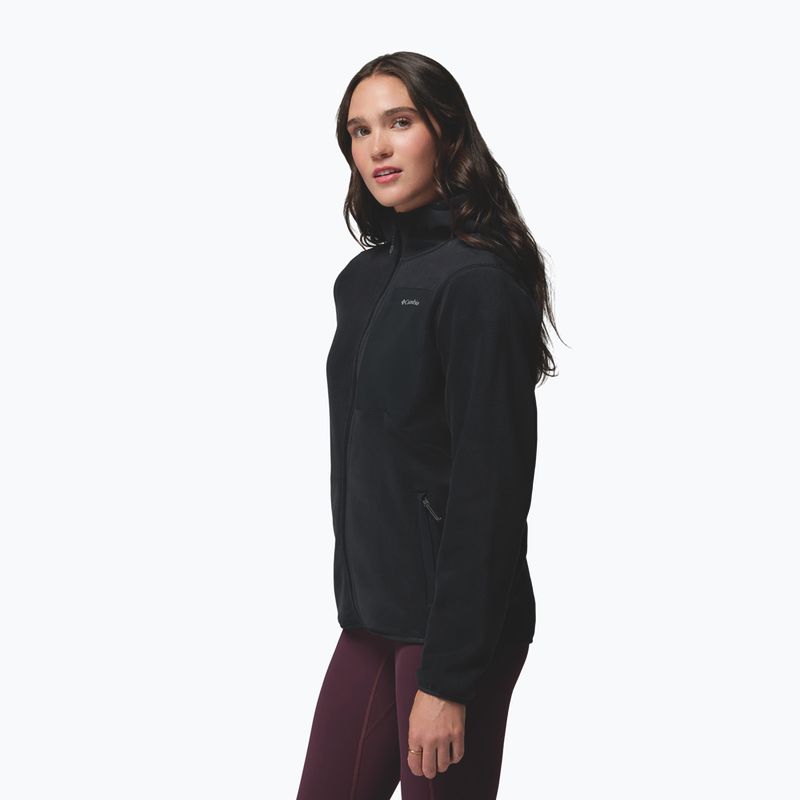 Women's fleece sweatshirt Columbia Pacific Arch 200 Hooded Full Zip Fleece Black 5