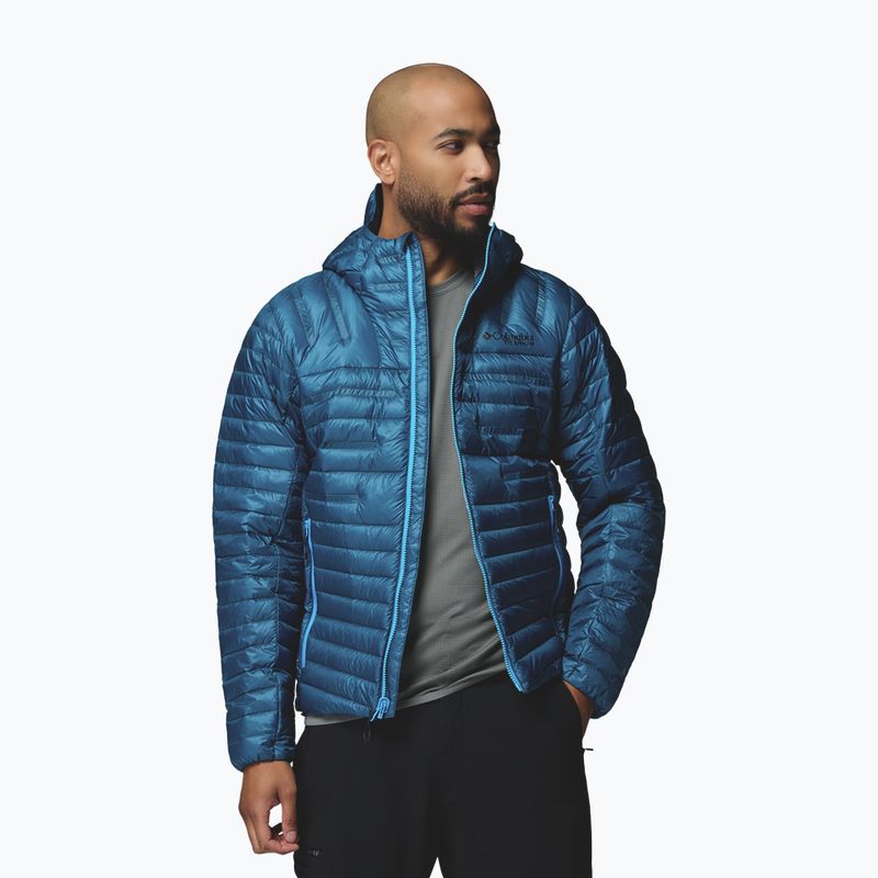 Men's down jacket Columbia Endevour Mountain Down Hooded phoenix blue 4