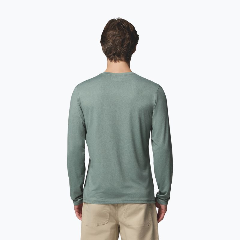 Men's longsleeve Columbia Parsons Point LS Graphic Tee sedona sage heather framed peakscape 3