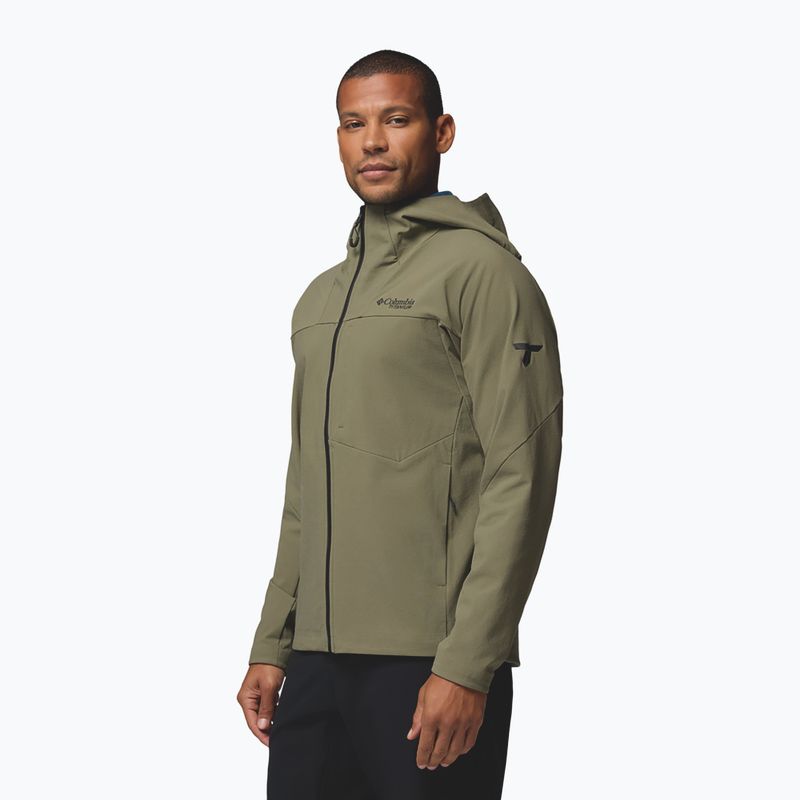 Men's softshell jacket Columbia Tennen Mountain Hooded Softshell stone green 5