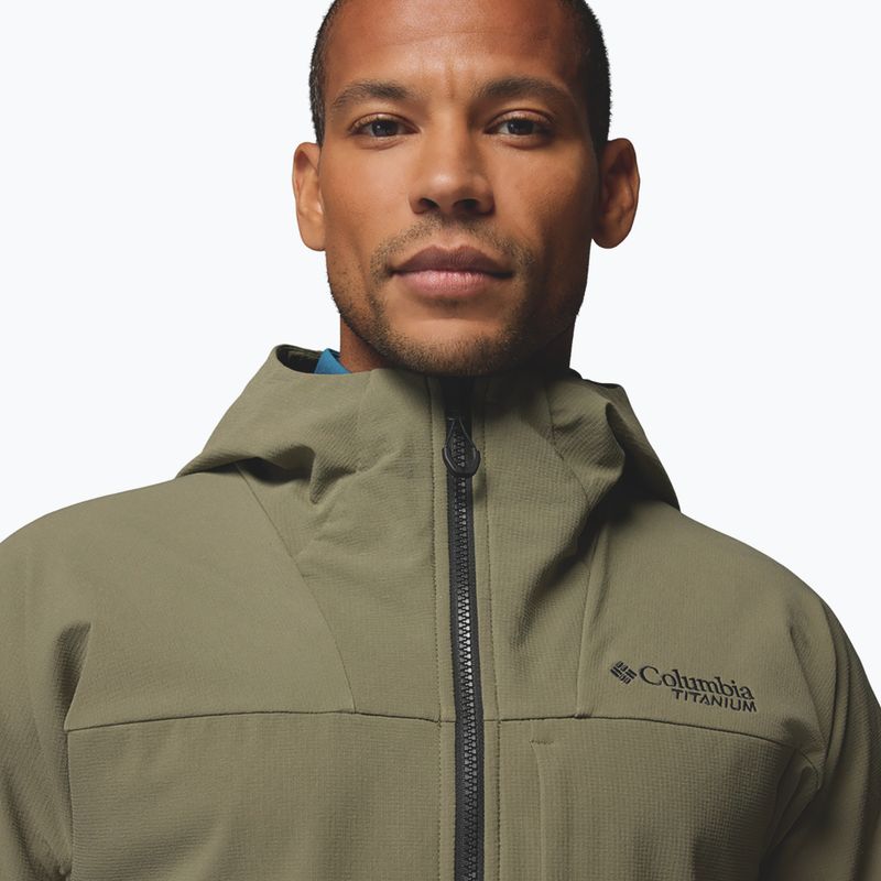 Men's softshell jacket Columbia Tennen Mountain Hooded Softshell stone green 6