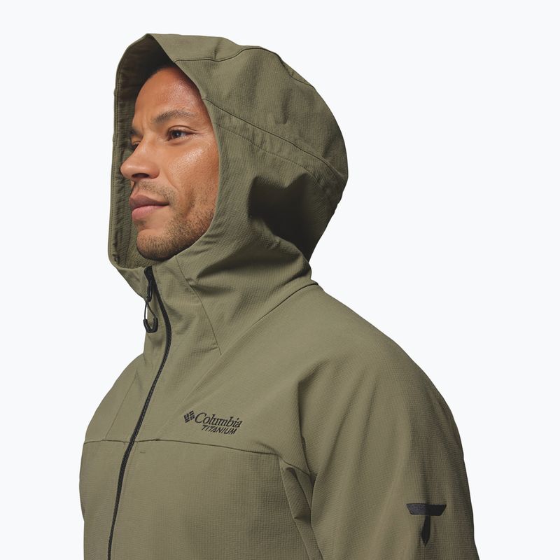 Men's softshell jacket Columbia Tennen Mountain Hooded Softshell stone green 7