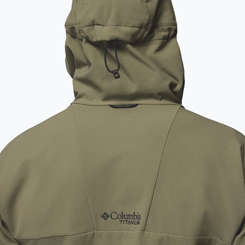 Men's softshell jacket Columbia Tennen Mountain Hooded Softshell stone green 8