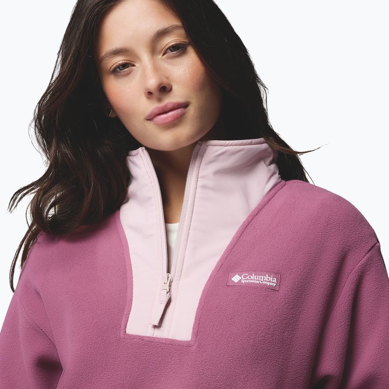 Women's fleece sweatshirt Columbia Sequoia Grove II Half Zip Fleece Antique Mauve/Moonvista/Mineral Pink 5