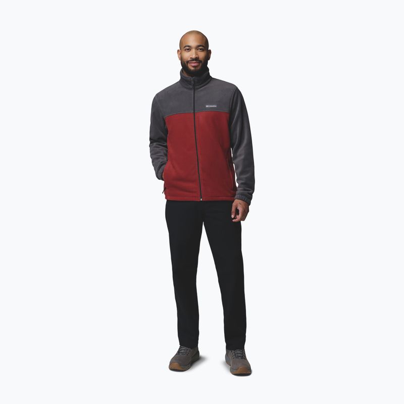 Men's fleece sweatshirt Columbia Steens Mountain Full Zip 2.0 Shark/Red Oxide 2