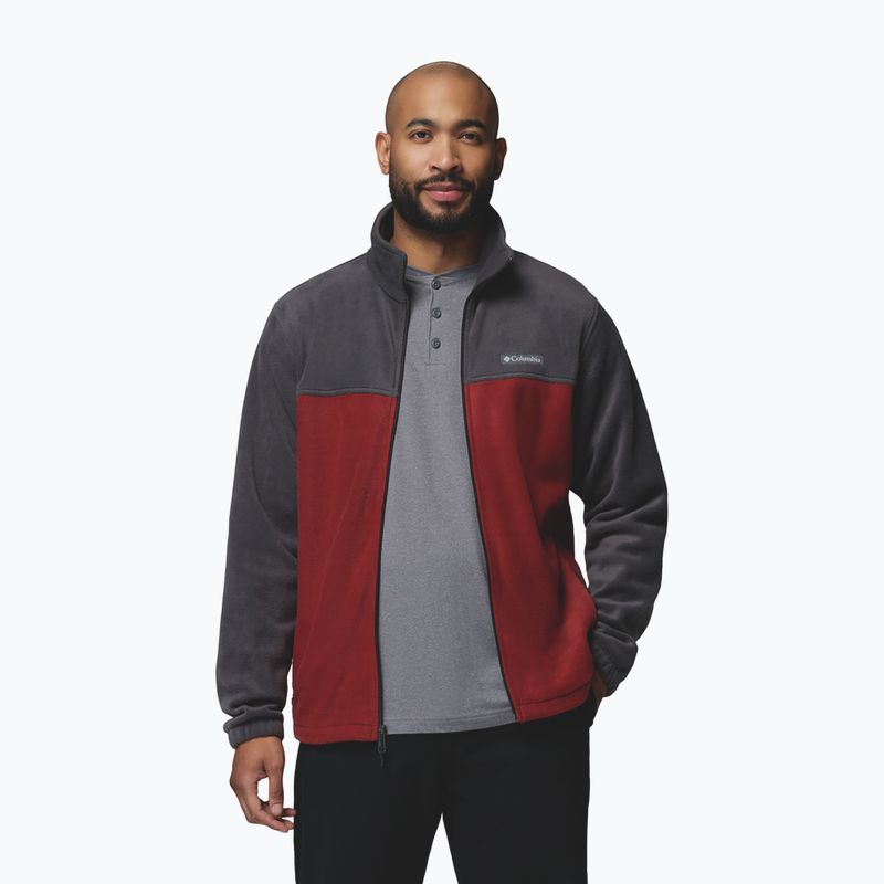 Men's fleece sweatshirt Columbia Steens Mountain Full Zip 2.0 Shark/Red Oxide 4